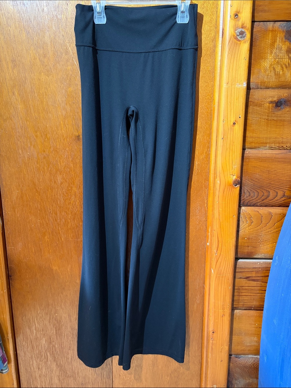 High-Waist Black Flare Yoga Pants